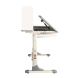 Комплект Anatomica Genius парта + кресло + надстройка + выдвижной ящик + подставка для книг белый/серый с зеленым креслом Armata Duos