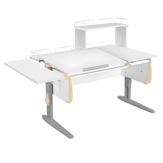 парта дэми  сут-25-02д1 120см раздельная с двумя приставками и надстройкой Дэми СУТ-25-02Д1
